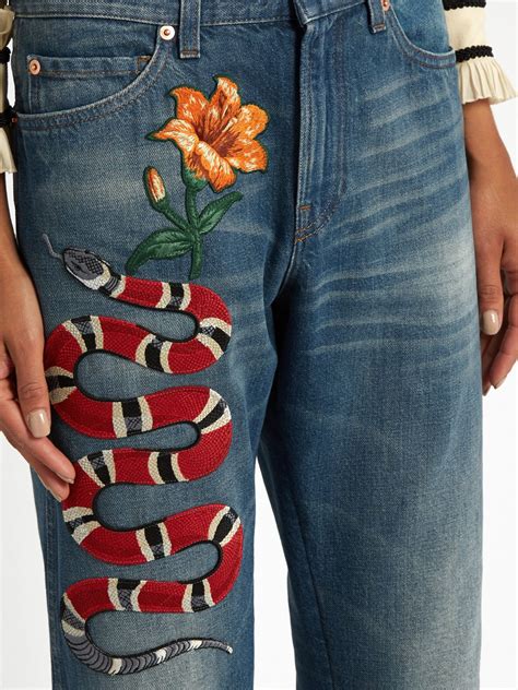 gucci snake jeans diy|gucci snake jeans reddit.